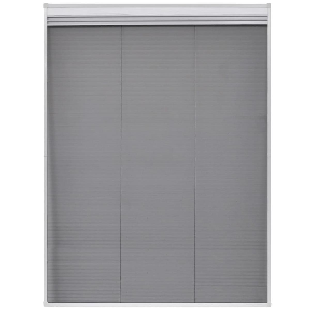 Mosquitera plisada para ventanas contra el sol aluminio 60x80cm 