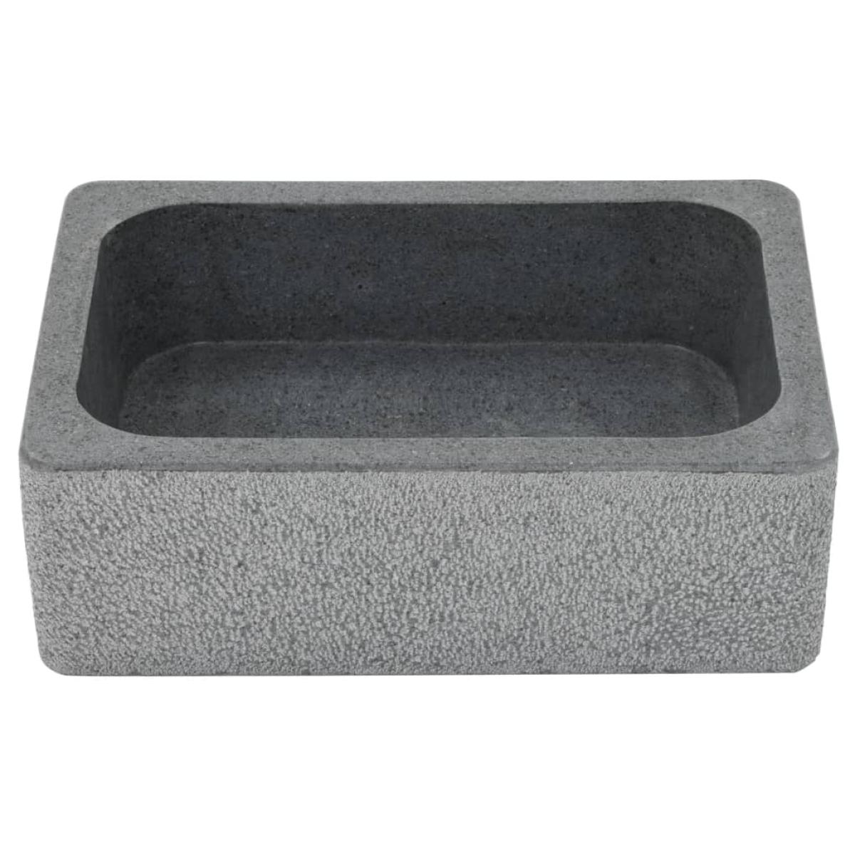 Lavabo 45x30x15 cm de piedra de río negro