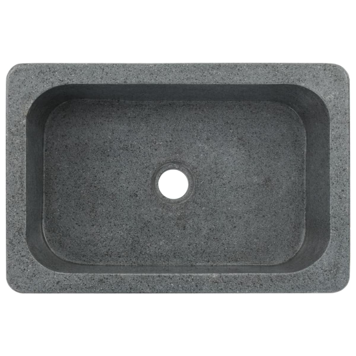 Lavabo 45x30x15 cm de piedra de río negro