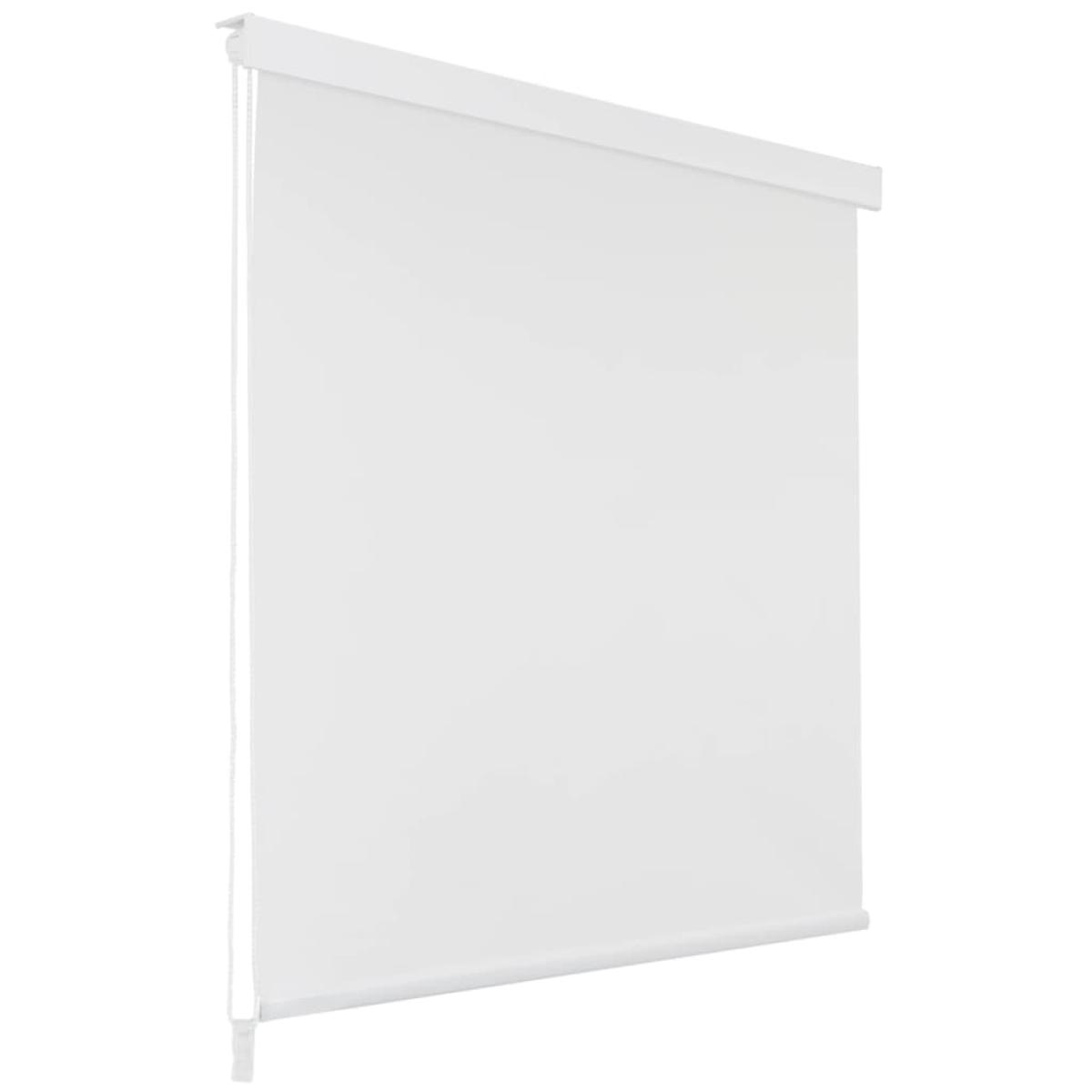 Persiana enrollable de ducha 100x240 cm blanco