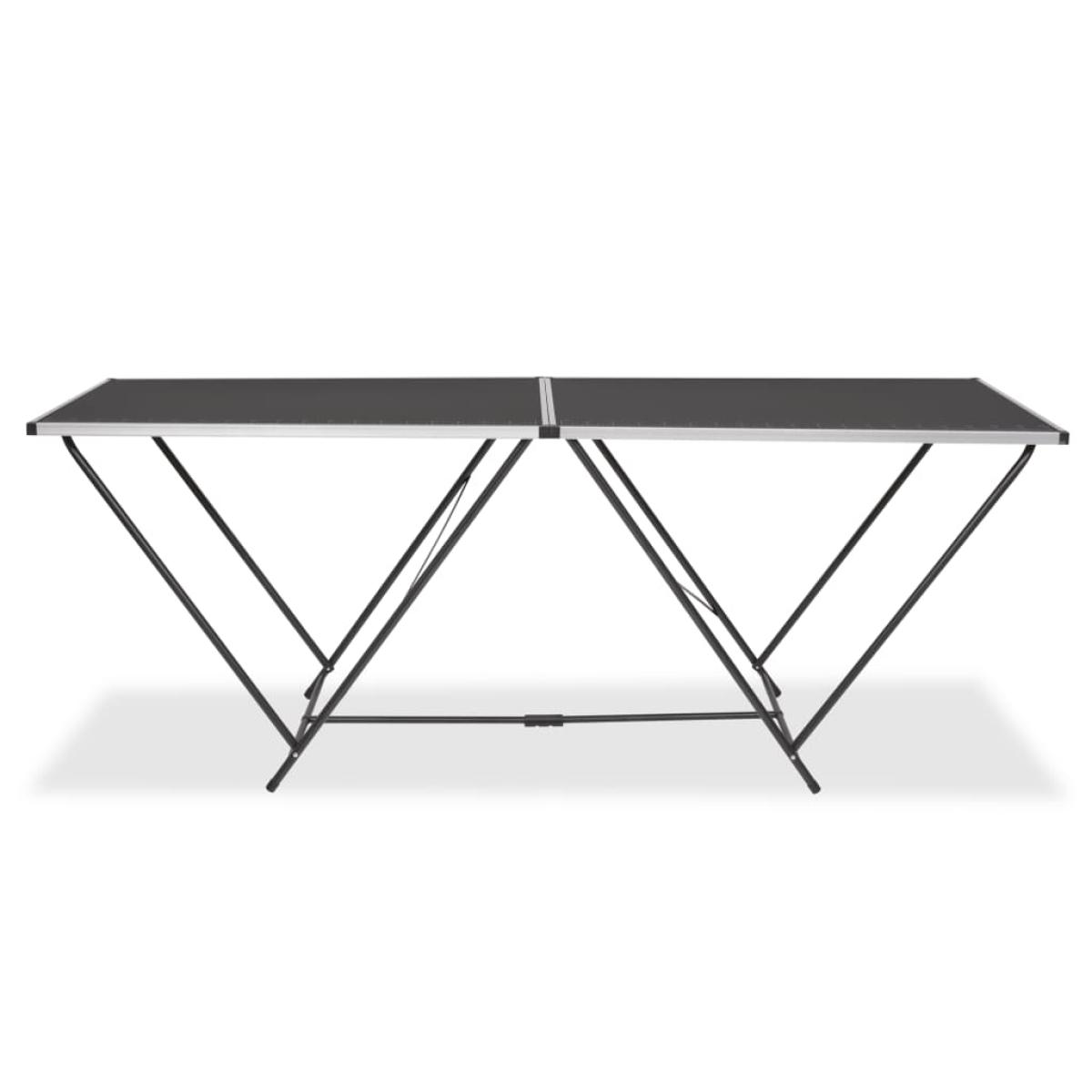 Mesa para empapelar plegable de MDF y aluminio 200x60x78 cm