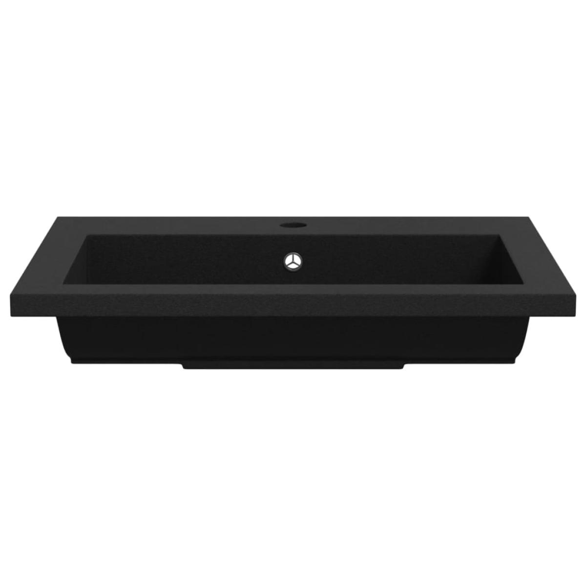 Lavabo de granito negro 600x450x120 mm