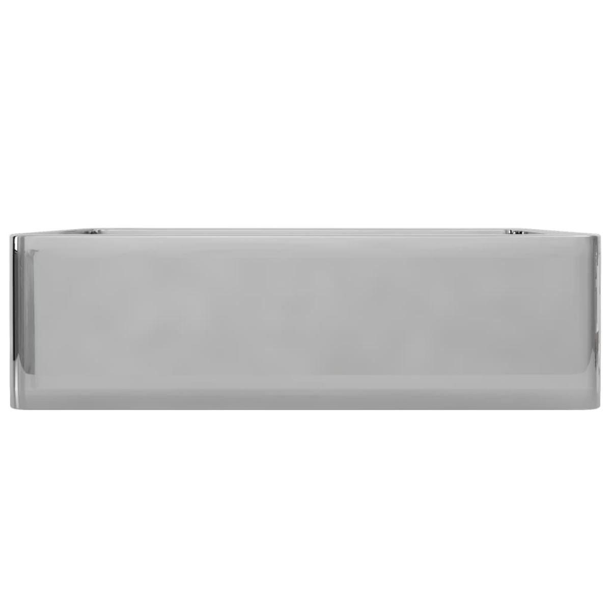 Lavabo 41x30x12 cm cerámica plateado