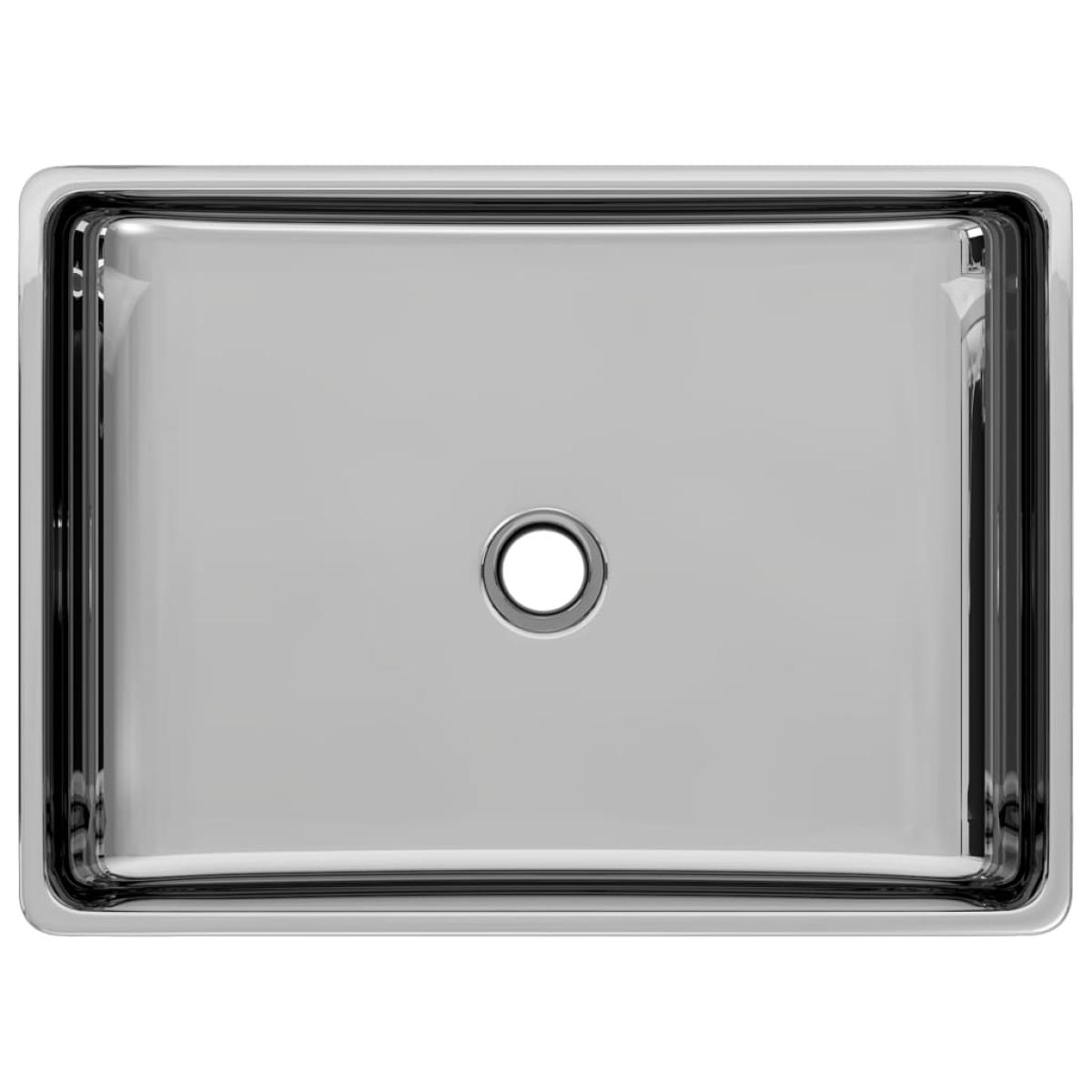 Lavabo 41x30x12 cm cerámica plateado