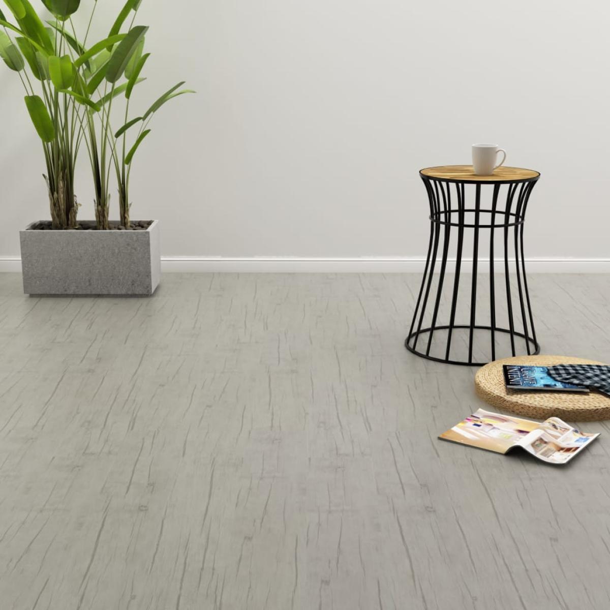 Lamas para suelo PVC autoadhesivas 4,46m² 3 mm roble lavado