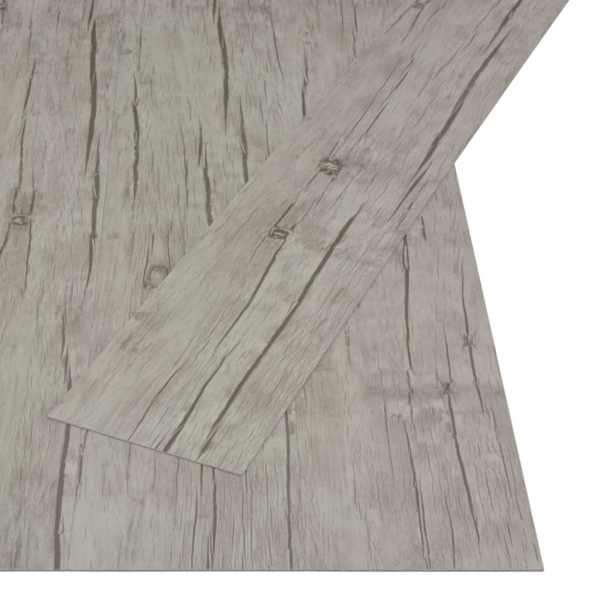 Lamas para suelo PVC autoadhesivas 4,46m² 3 mm roble lavado