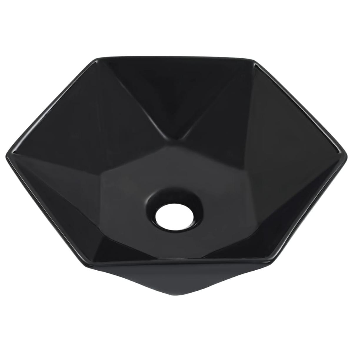Lavabo 41x36,5x12 cm cerámica negro