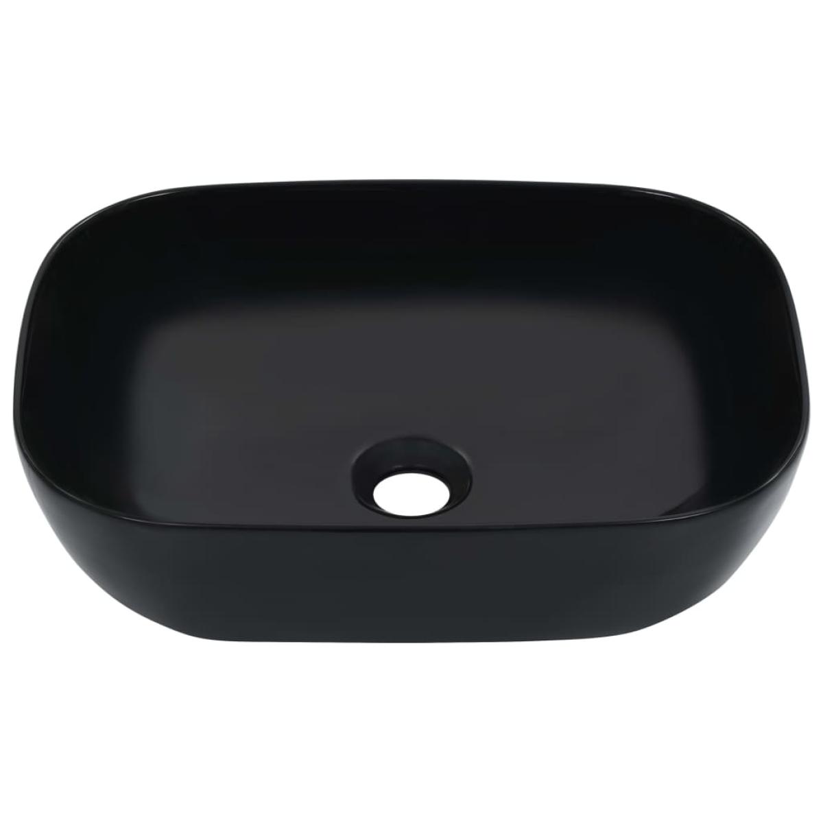 Lavabo 45,5x32x13 cm cerámica negro
