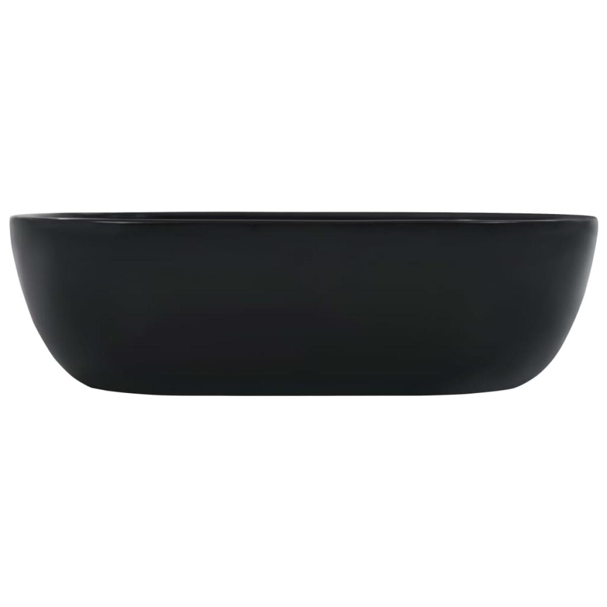 Lavabo 45,5x32x13 cm cerámica negro