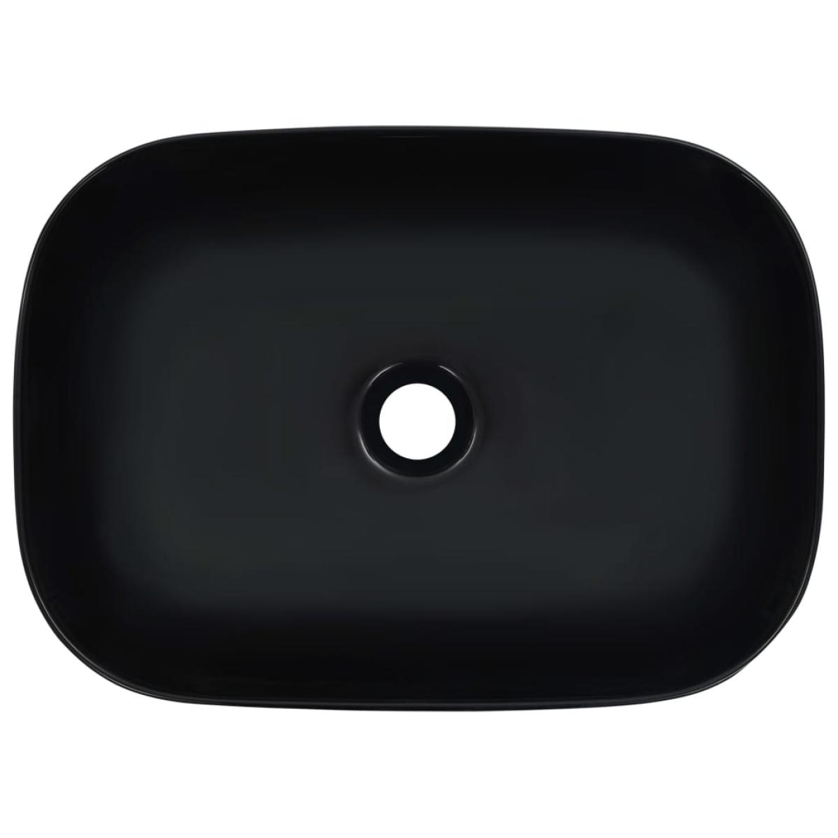 Lavabo 45,5x32x13 cm cerámica negro