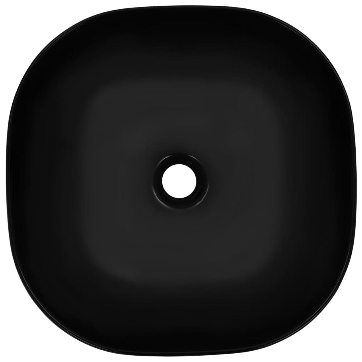 Lavabo 42,5x42,5x14,5 cm cerámica negro