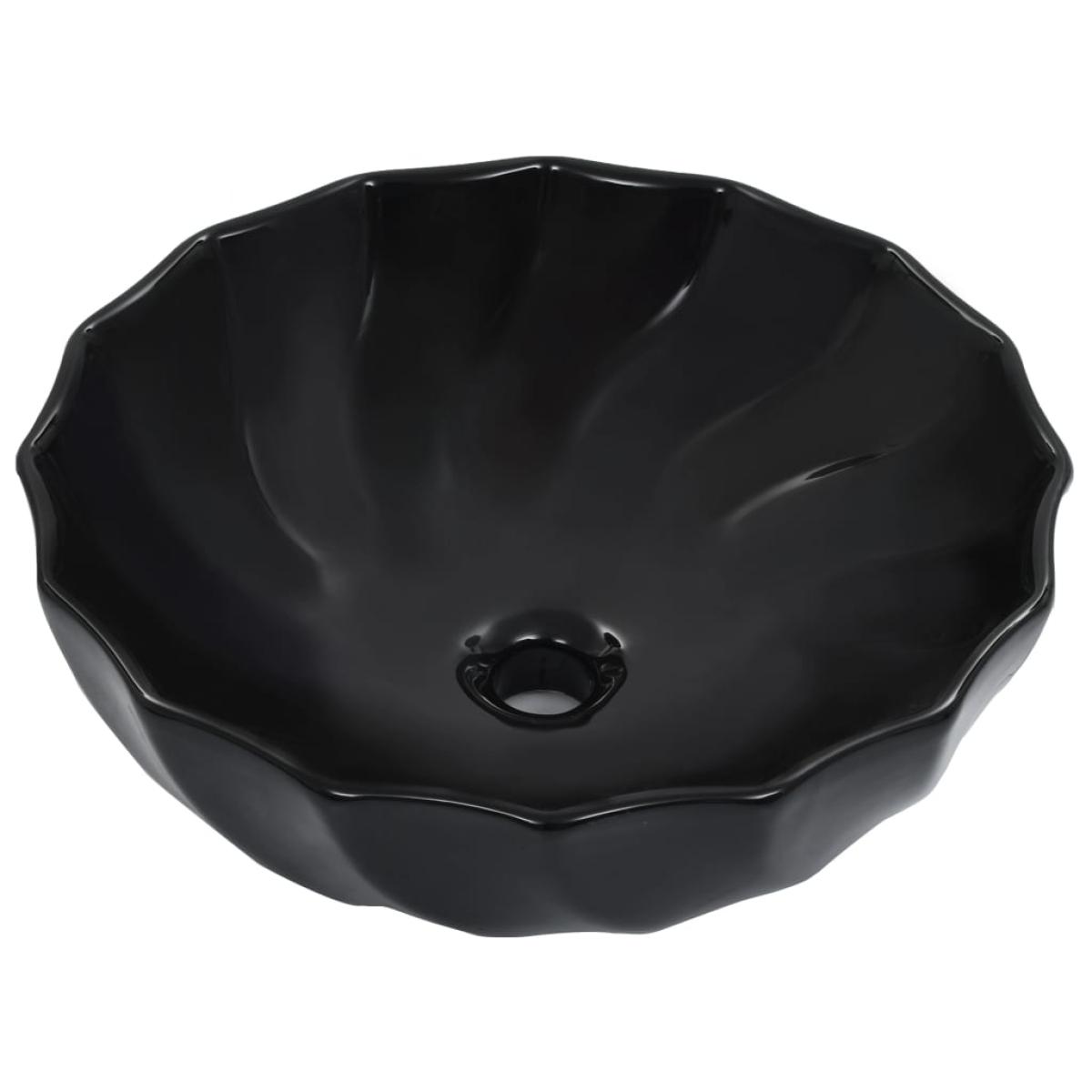Lavabo 46x17 cm cerámica negro