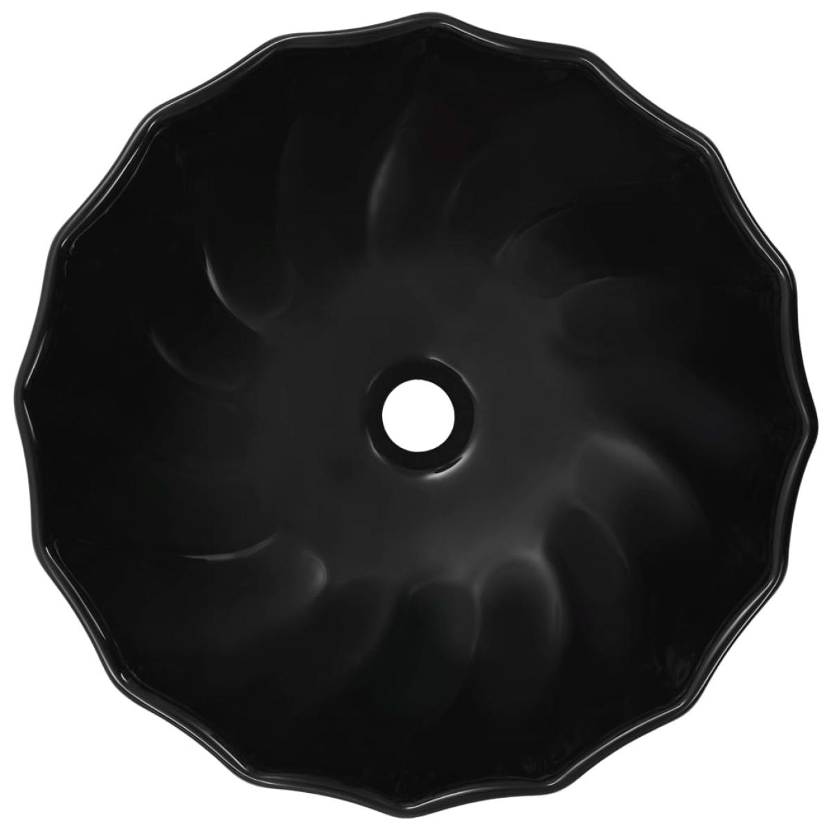 Lavabo 46x17 cm cerámica negro