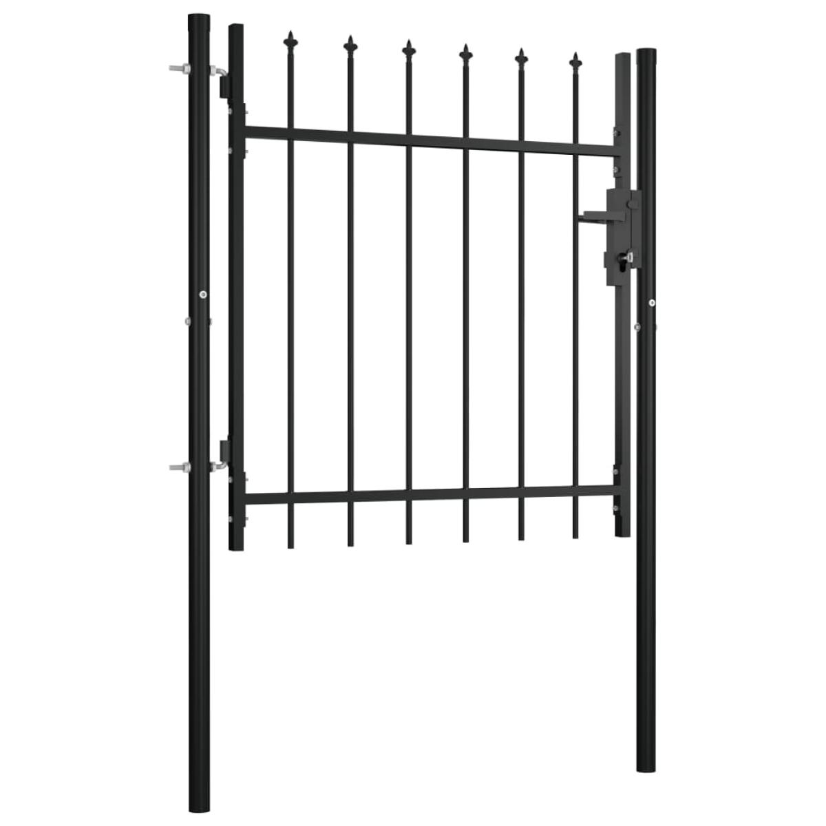 Puerta para valla con puntas de lanza 100x75 cm
