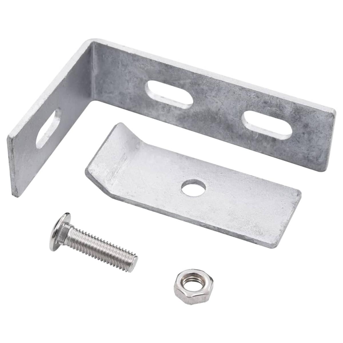 Conector de esquina para pared 10 sets plateado