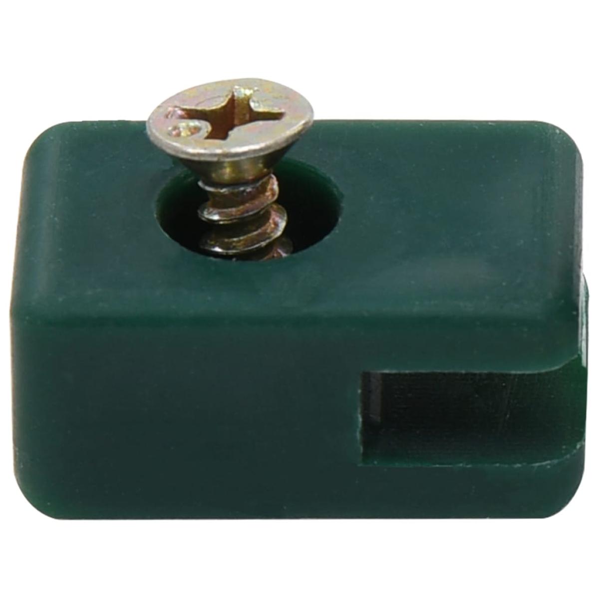 Soporte de alambre valla de jardín con tornillo 100 sets verde