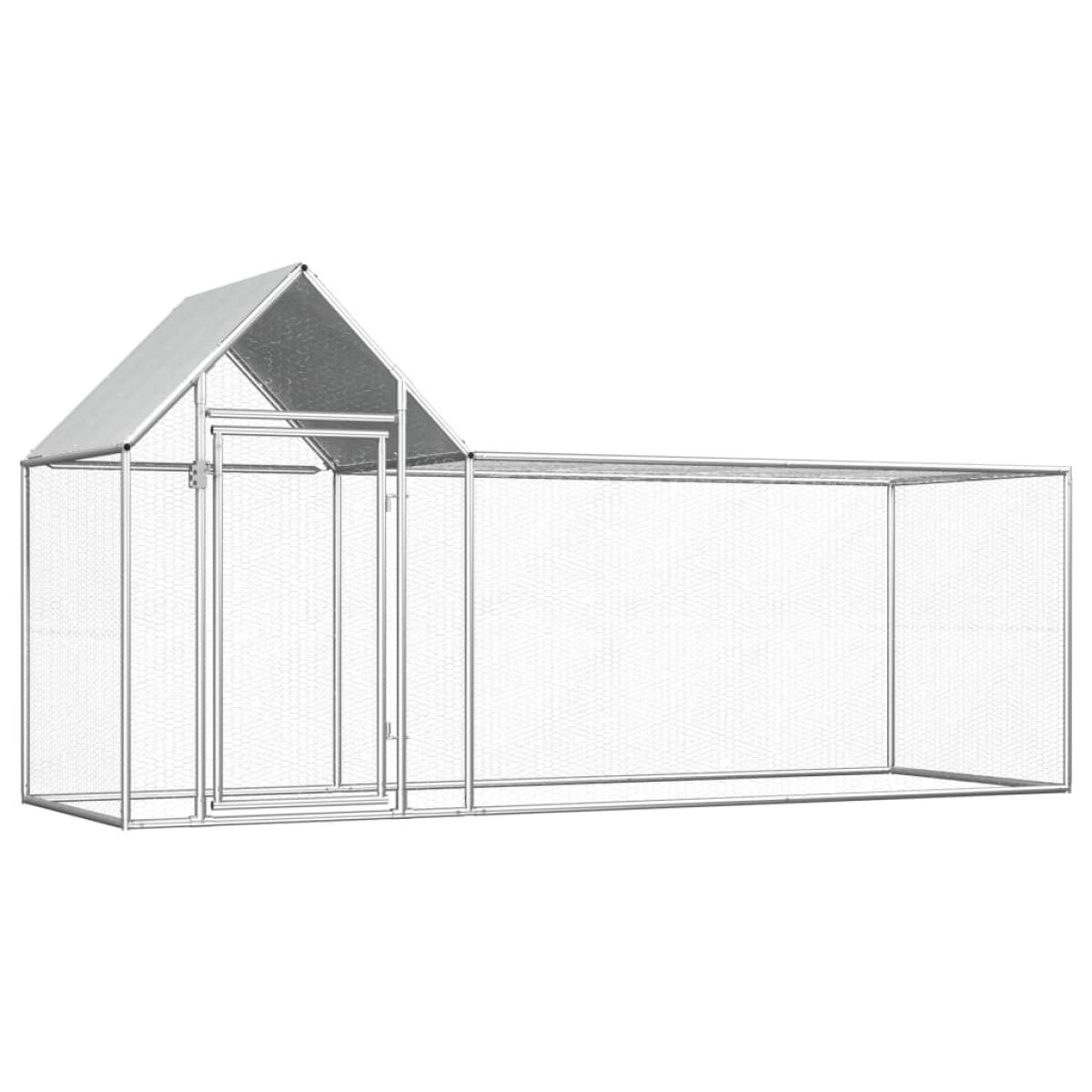 Gallinero de acero galvanizado 3x1x1,5 m