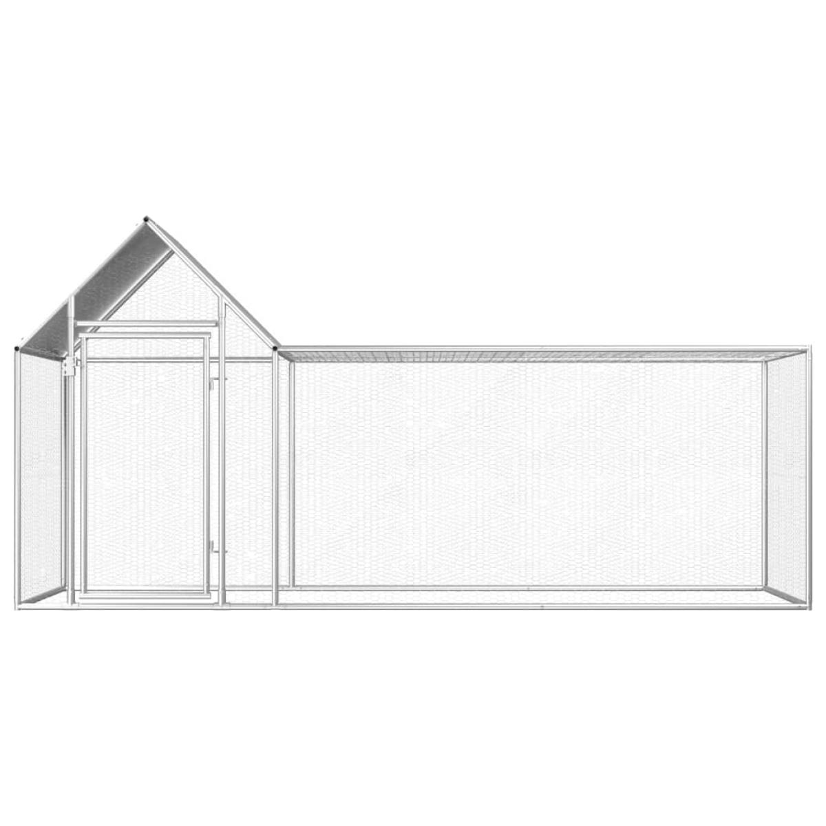 Gallinero de acero galvanizado 3x1x1,5 m