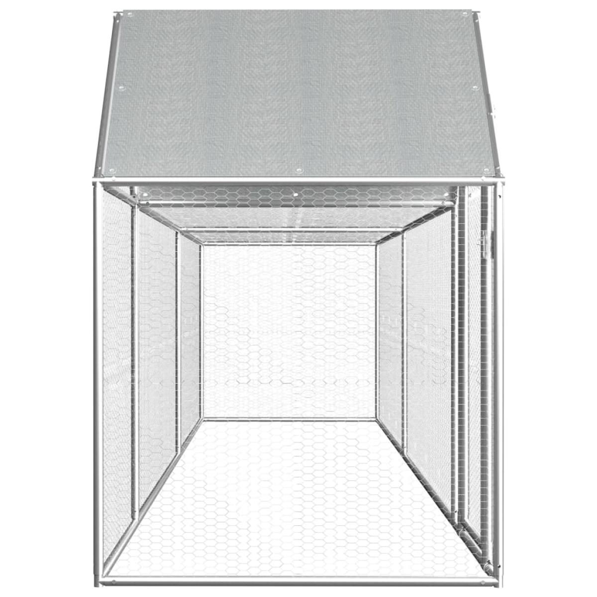 Gallinero de acero galvanizado 5x1x1,5 m