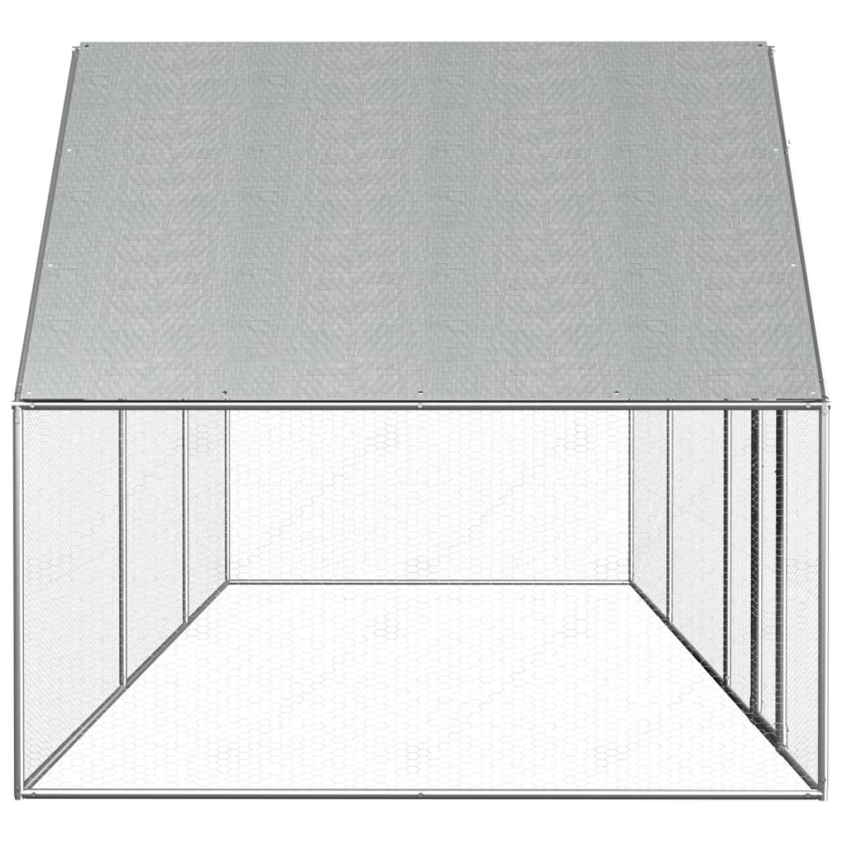 Gallinero de acero galvanizado 6x2x2 m