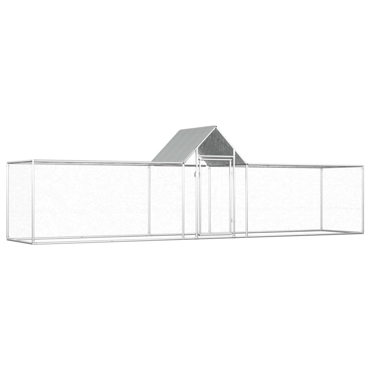 Gallinero de acero galvanizado 5x1x1,5 m