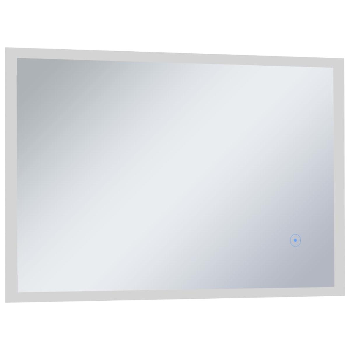 Espejo de pared para baño con LED y sensor táctil 100x60 cm