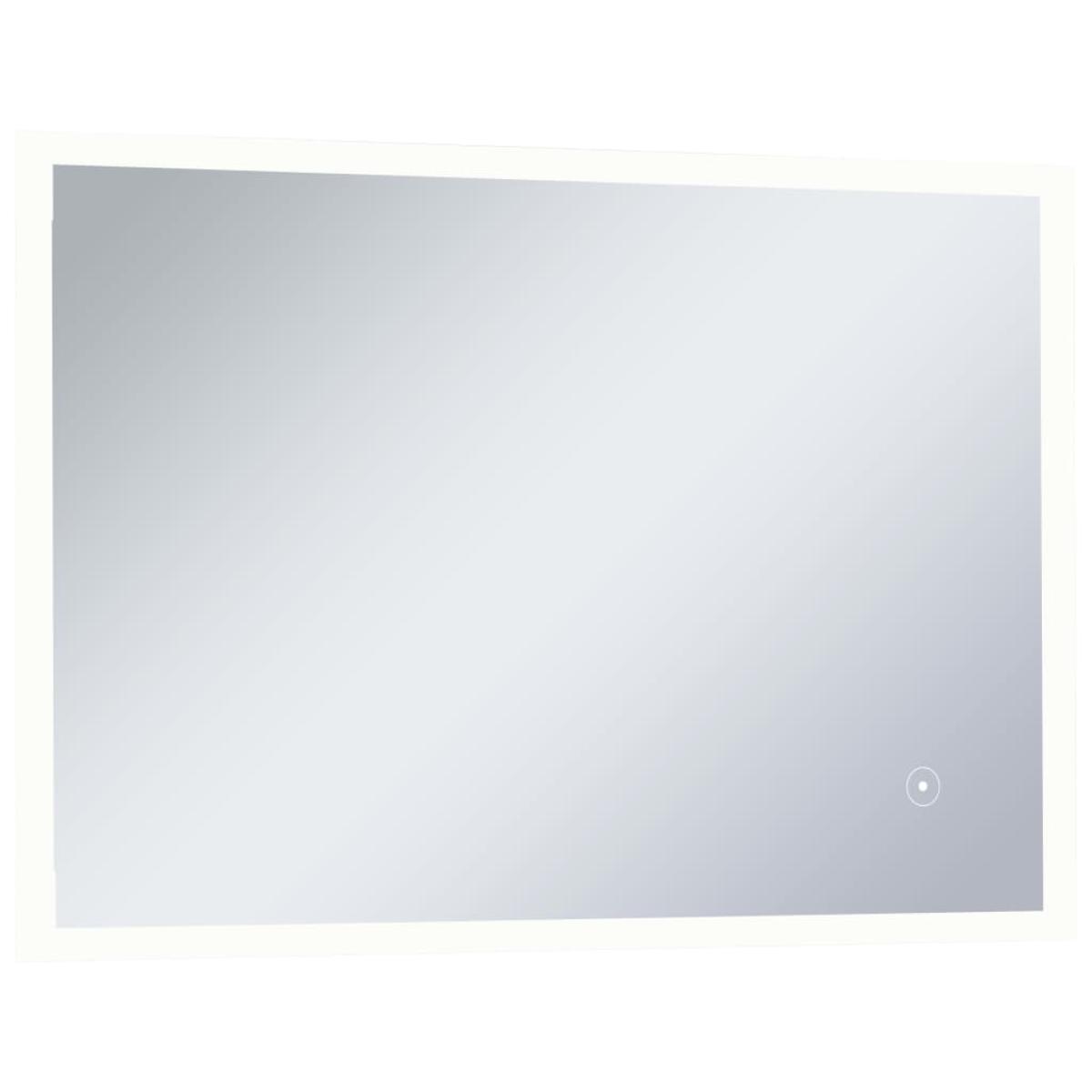 Espejo de pared para baño con LED y sensor táctil 100x60 cm