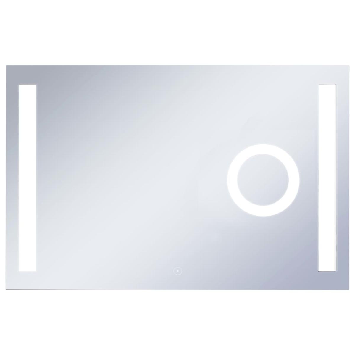 Espejo de pared para baño con LED y sensor táctil 100x60 cm