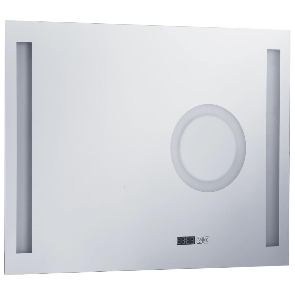 Espejo de pared para baño con LED y sensor táctil 80x60 cm
