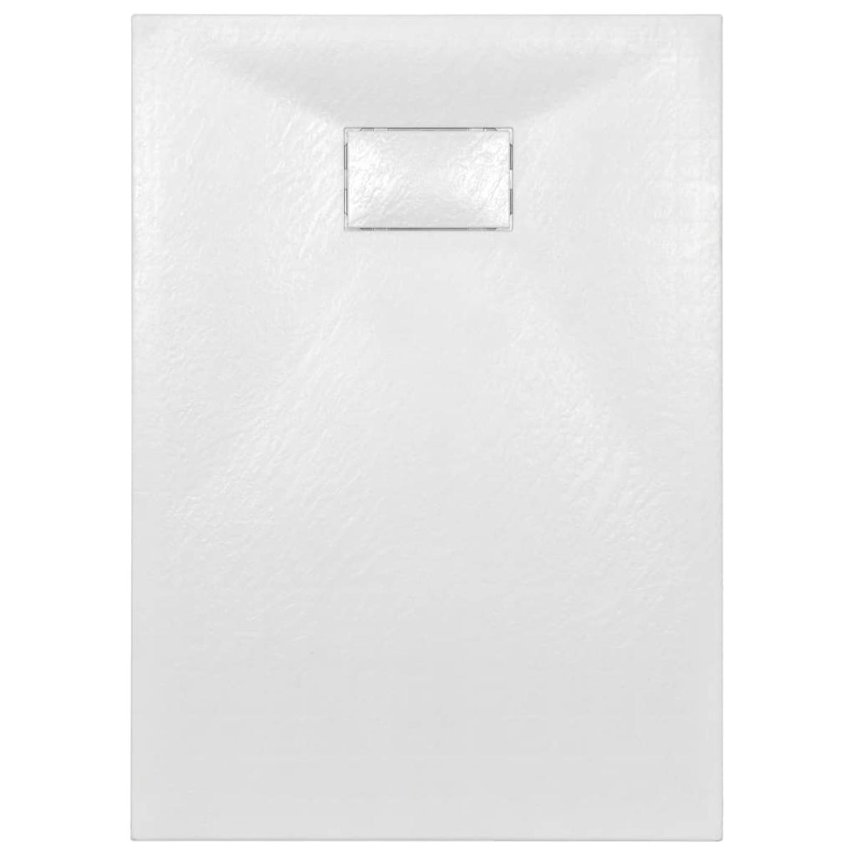 Plato de ducha SMC blanco 100x70 cm