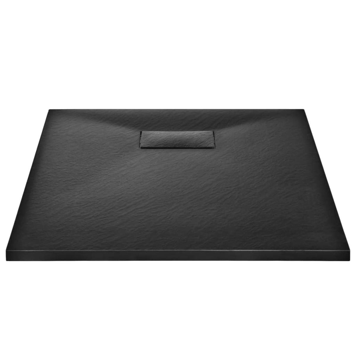 Plato de ducha SMC negro 90x70 cm
