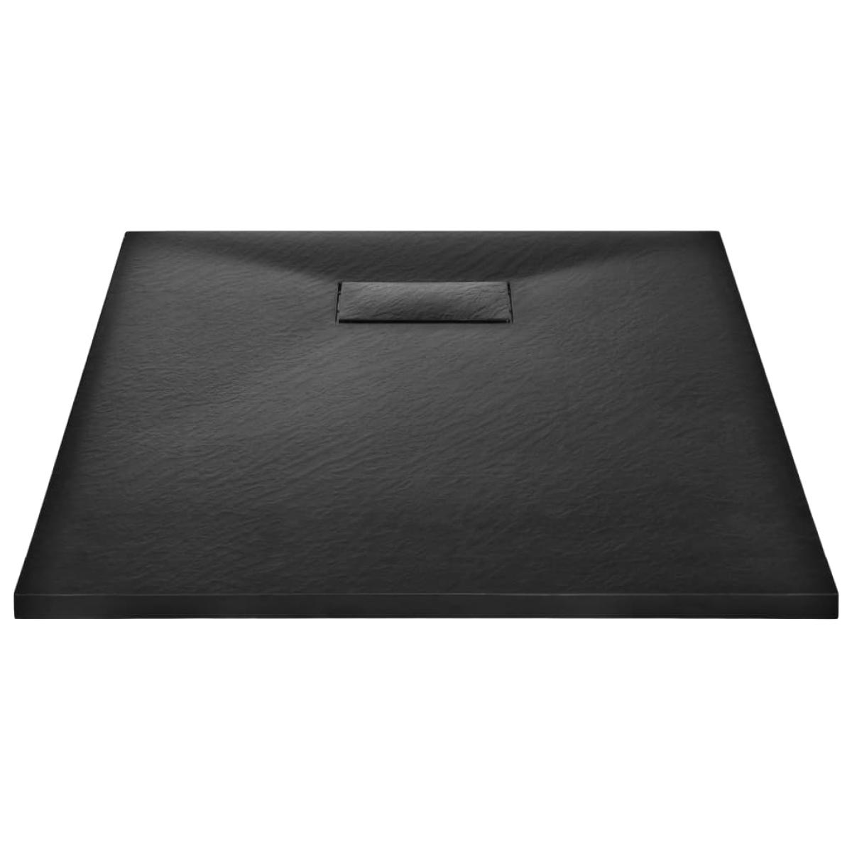 Plato de ducha SMC negro 100x70 cm