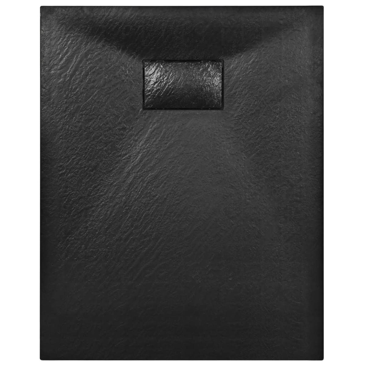 Plato de ducha SMC negro 100x70 cm