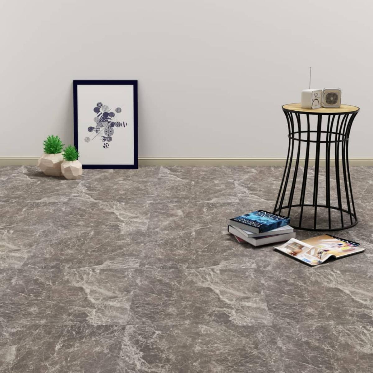 Lamas para suelo de PVC autoadhesivas mármol negro 5,11 m²
