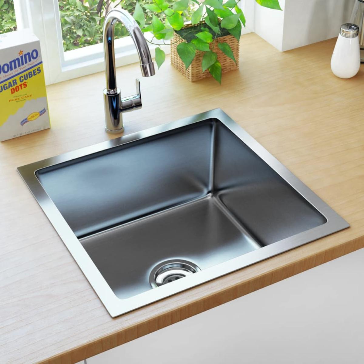 Fregadero de cocina hecho a mano acero inoxidable