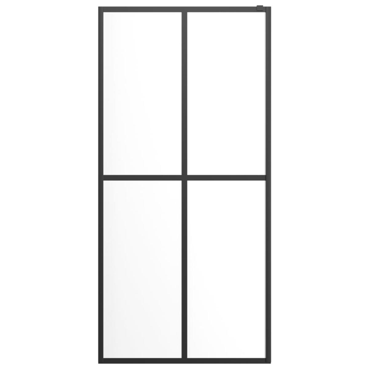 Mampara de ducha vidrio templado transparente 140x195 cm