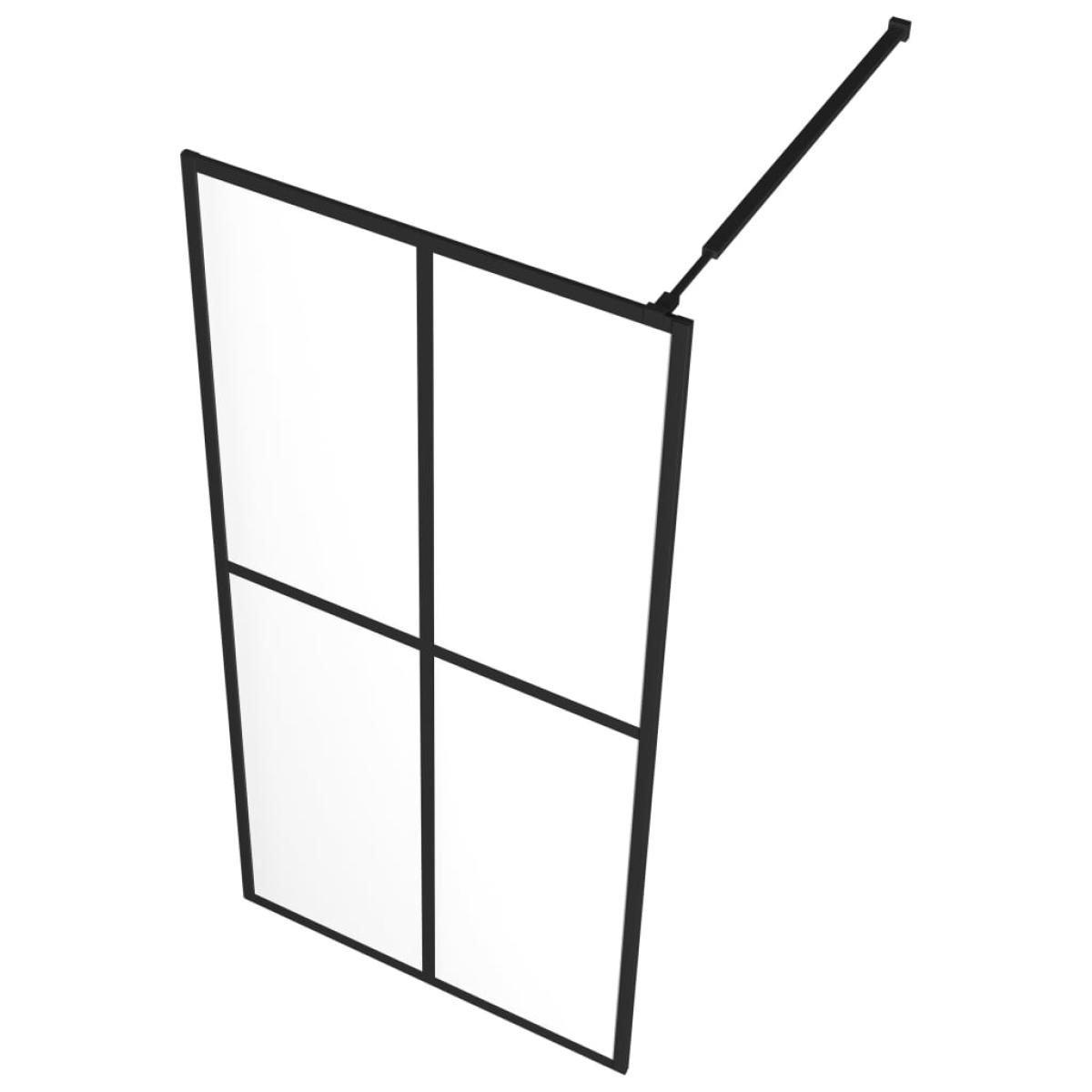 Mampara de ducha vidrio templado transparente 140x195 cm
