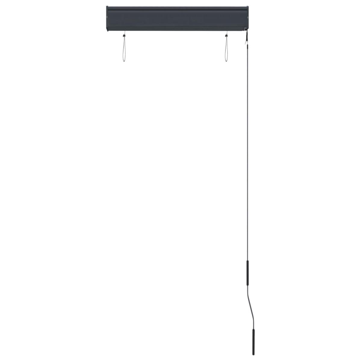 Estor enrollable de exterior blanco y naranja 60x250 cm