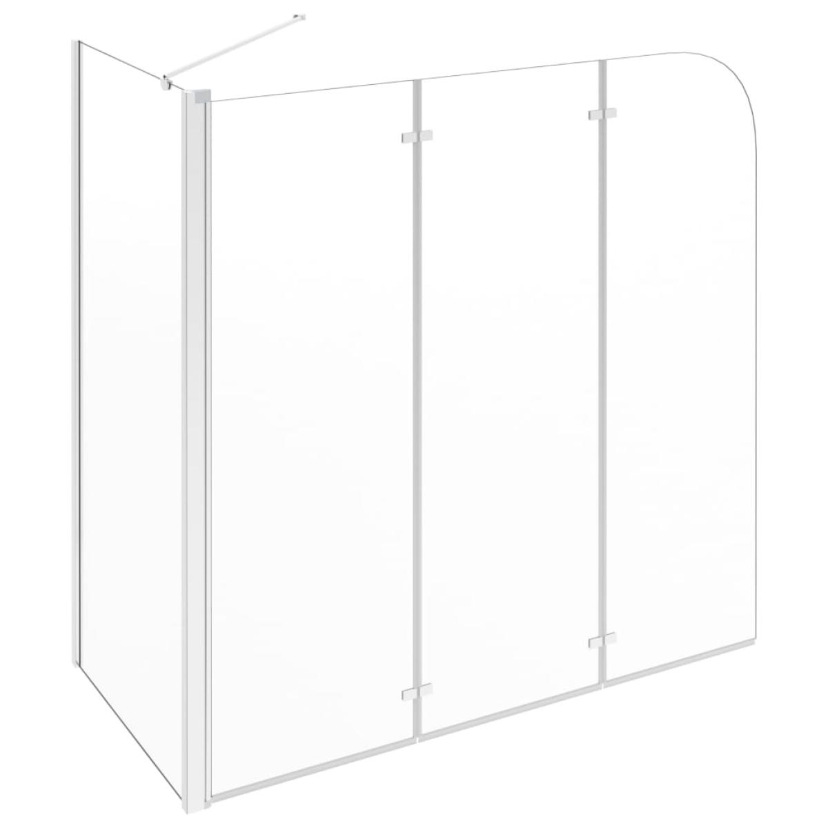 Mampara de ducha de vidrio templado transparente 120x69x130 cm