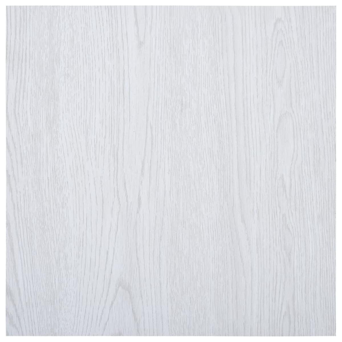 Lamas para suelo autoadhesivas PVC blanco 5,11 m²