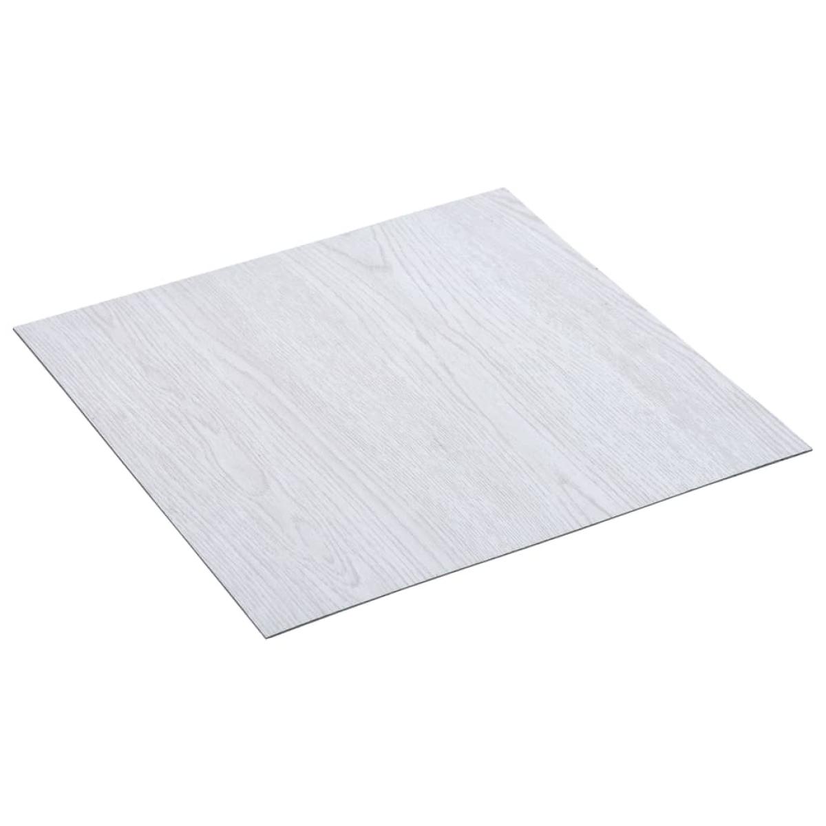 Lamas para suelo autoadhesivas PVC blanco 5,11 m²