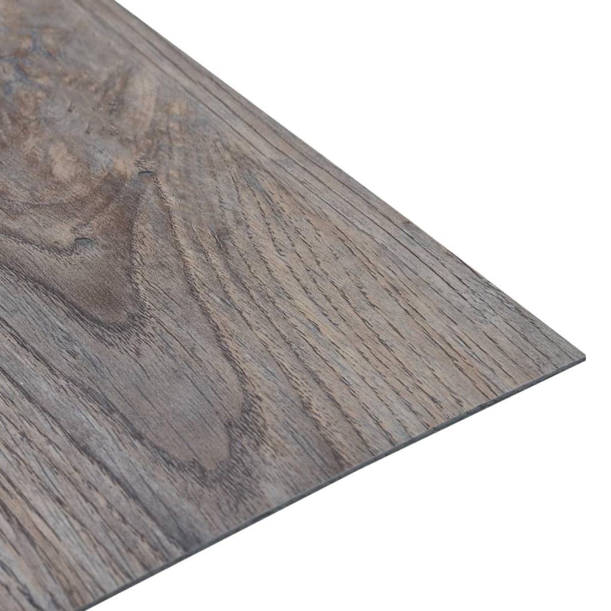 Lamas para suelo autoadhesivas PVC marrón claro 5,11 m²