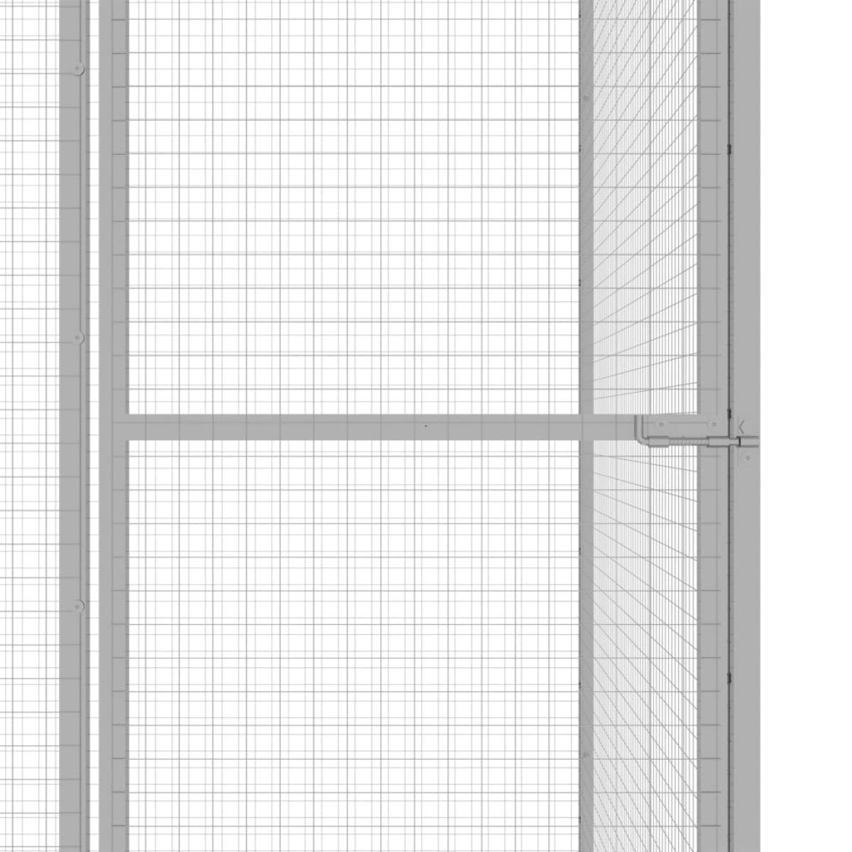 Jaula para gatos acero galvanizado 3x1,5x1,5 m
