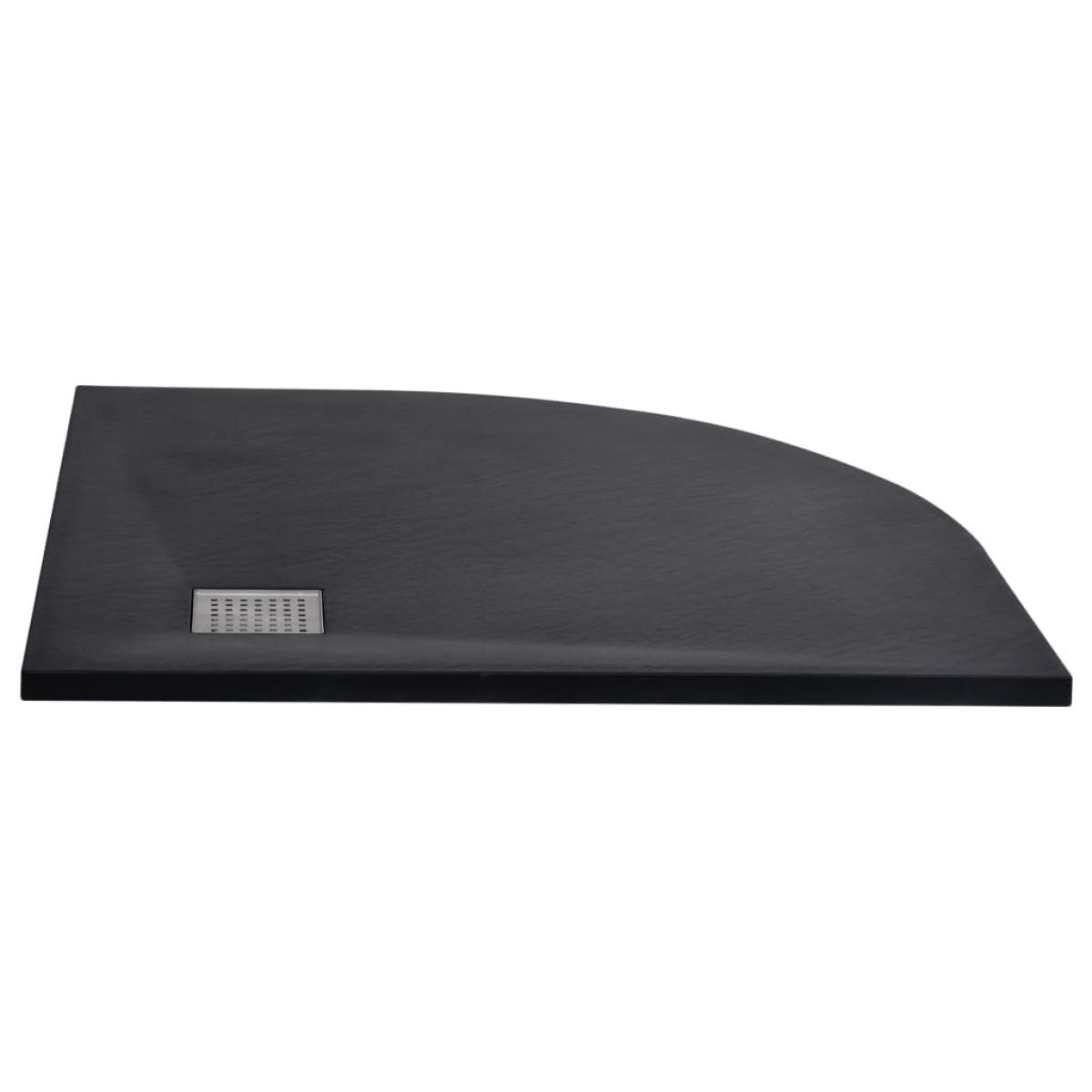 Plato de ducha SMC negro 90x90 cm