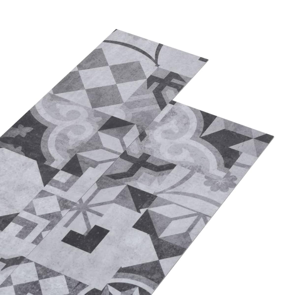 Lamas para suelo de PVC autoadhesivas estampado gris 5,02m² 2mm
