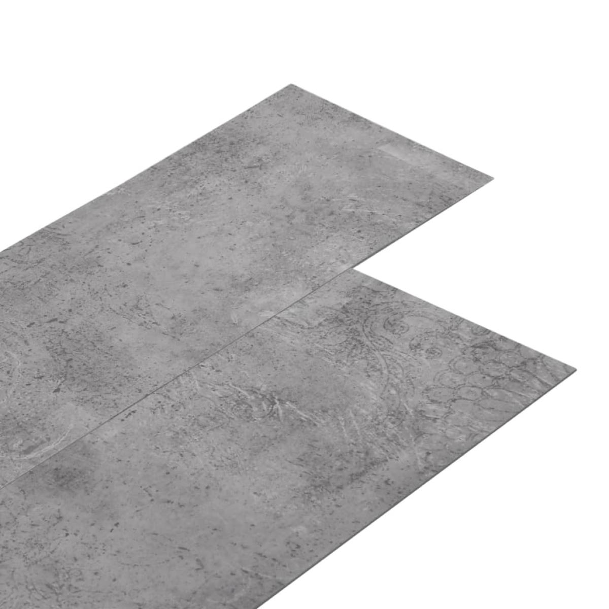Lamas de suelo no autoadhesivos PVC marrón cemento 5,26 m² 2 mm