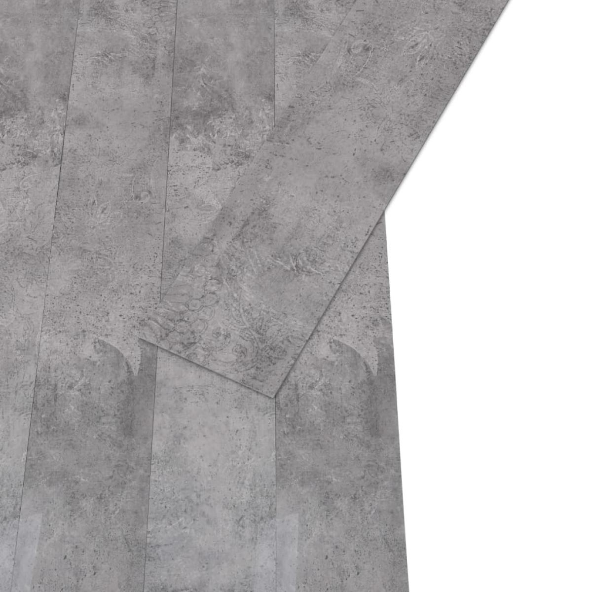 Lamas de suelo no autoadhesivos PVC marrón cemento 5,26 m² 2 mm