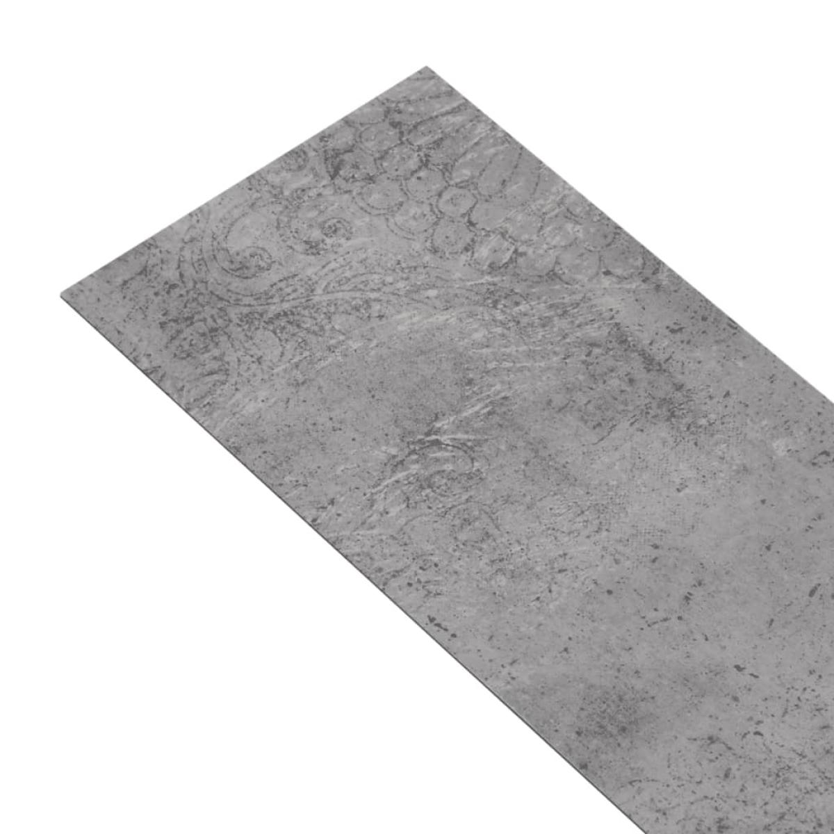 Lamas de suelo no autoadhesivos PVC marrón cemento 5,26 m² 2 mm