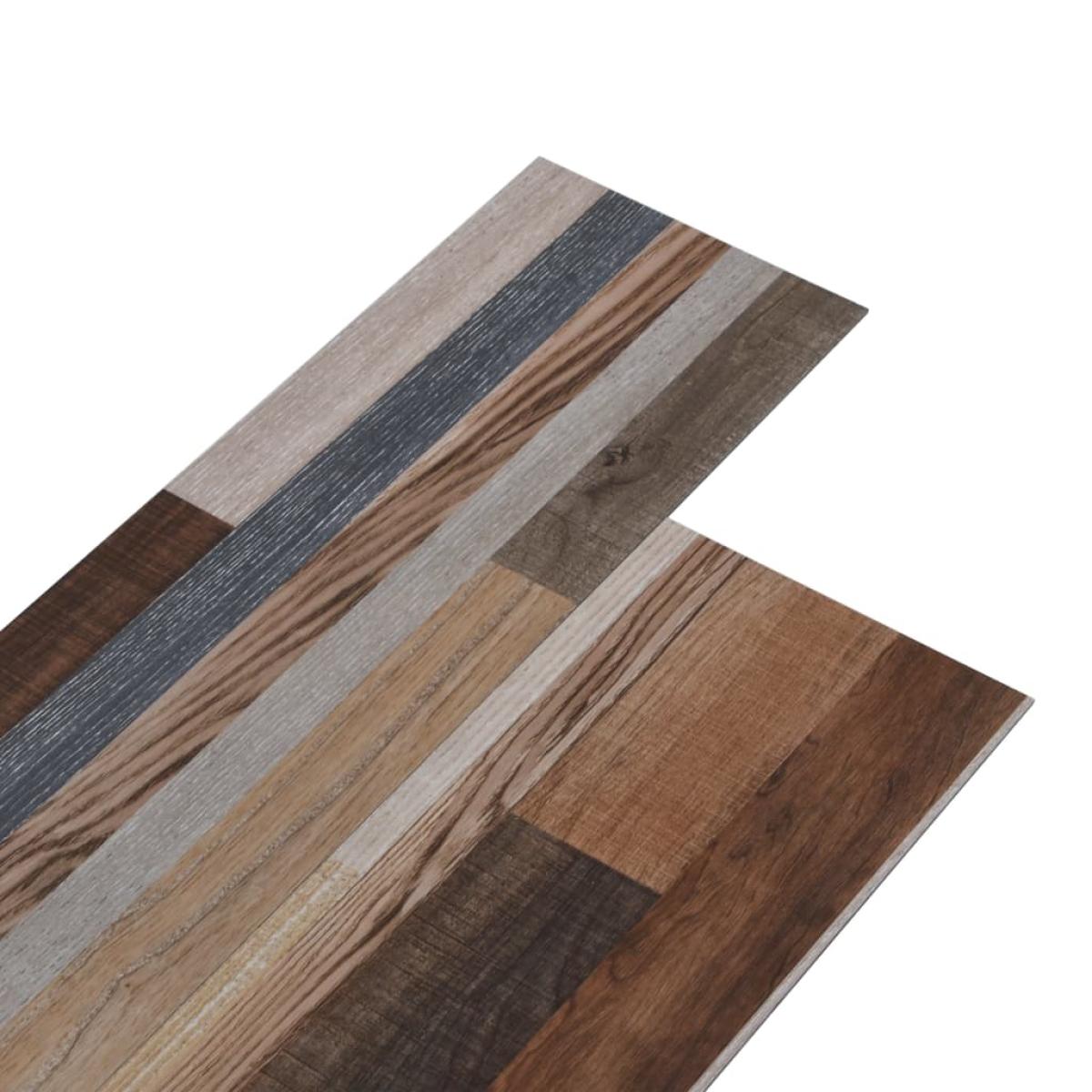 Lamas para suelo no autoadhesivas PVC multicolor 5,26 m² 2 mm