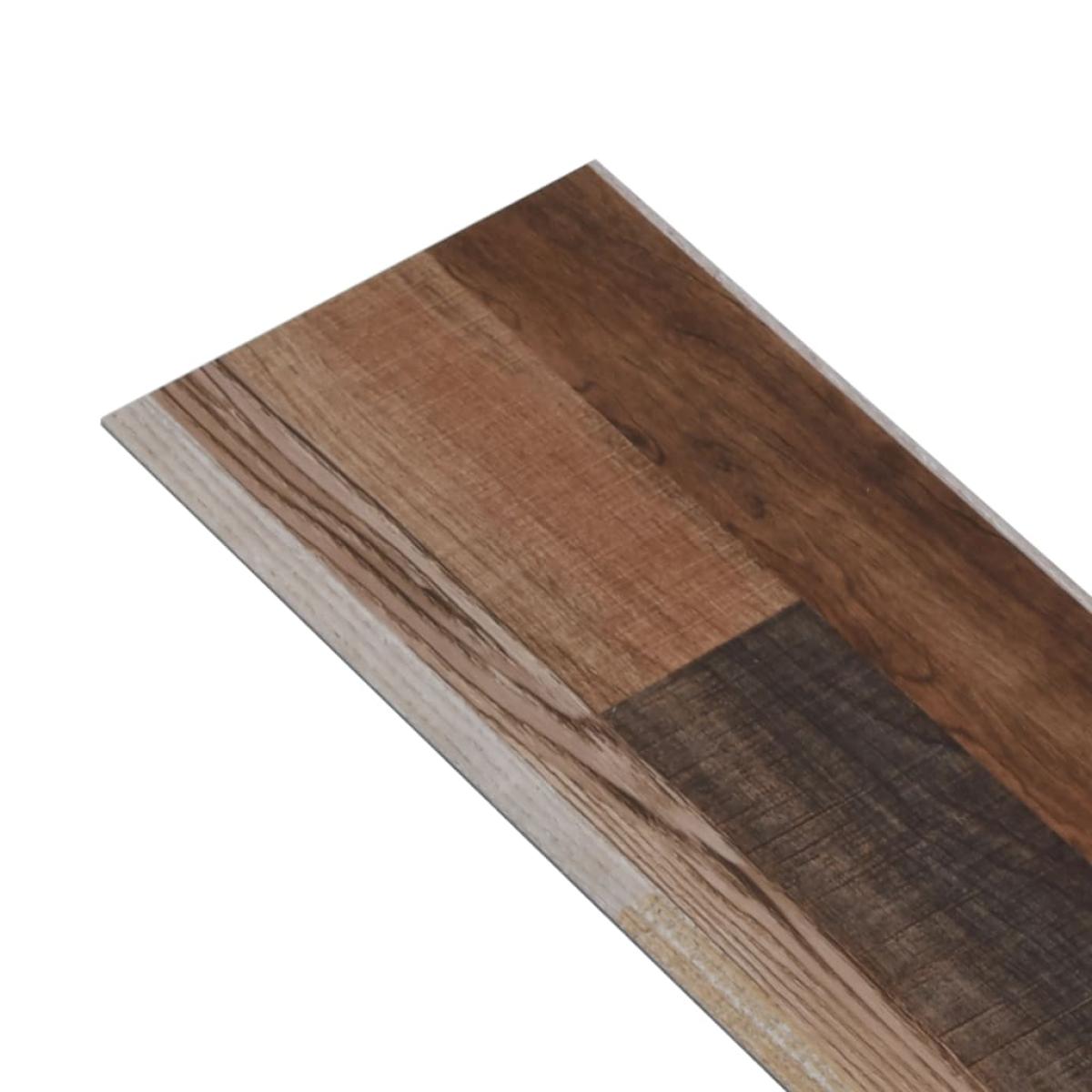 Lamas para suelo no autoadhesivas PVC multicolor 5,26 m² 2 mm